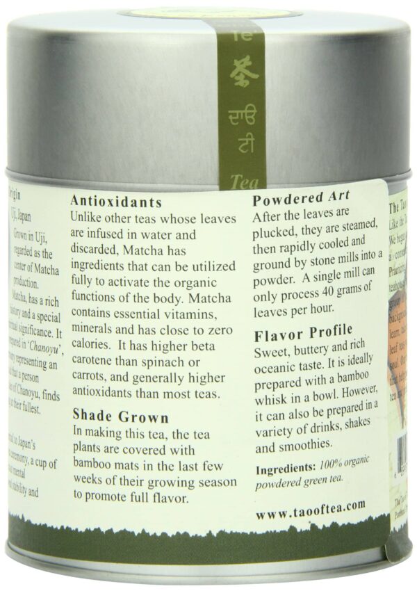 The Tao of Tea Liquid Jade Powdered Matcha Green Tea, Loose Leaf, 3 Oz - Image 3