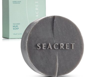 SEACRET MUD SOAP BAR: All-Natural Black Mud Bar Soap, Enriched with Guinness Kernel Oil, Witch Hazel & Sea Salt for Cleaning, Exfoliating, Detoxifying