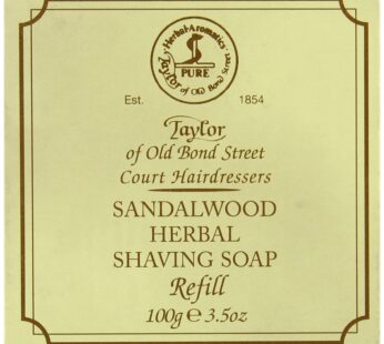 Taylor of Old Bond Street Sandalwood Hard Shaving Soap Refill, 3.5-Ounce, (01051)