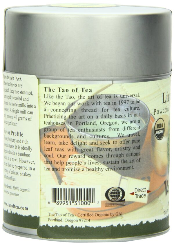 The Tao of Tea Liquid Jade Powdered Matcha Green Tea, Loose Leaf, 3 Oz - Image 4