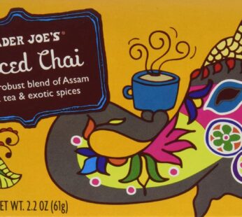 Trader Joe’s Spiced Chai (A Rich, Robust Blend of Assam Black Tea & Exotic Spices), 20 Tea Bags (2-Pack)
