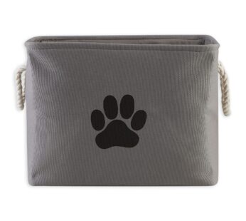 Bone Dry Pet Storage Collection Collapsible Bin, Medium Rectangle, Gray