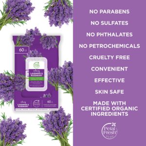 Petal Fresh Calming & Healing Lavender & Rosemary Makeup Removing, Cleansing Towelettes, Gentle Face Wipes, Daily Cleansing, Vegan and Cruelty Free, 6 - Image 3