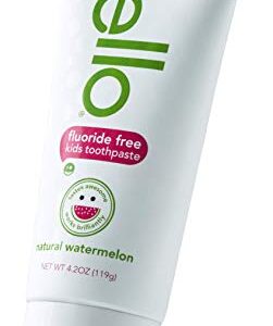 Hello Natural Watermelon Flavor Kids Fluoride Free Toothpaste, Vegan, SLS Free, Gluten Free, Safe to Swallow for Baby and Toddlers, 4.2 Ounce (Pack of 4) - Image 10