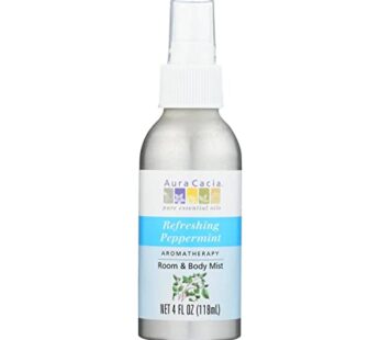 Aura Cacia Room and Body Mist, Refreshing Peppermint, 4 Fluid Ounce