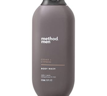 Method Men Body Wash, Cedar + Cypress, Paraben and Phthalate Free, 18 fl oz (Pack of 1)