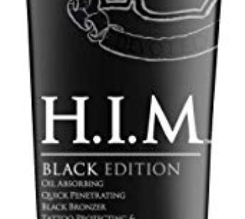 Devoted Creations H.I.M. Black Edition, Oil Absorbing Quick Penetrating Black Tan Lotion Bronzer, 8.5 oz.