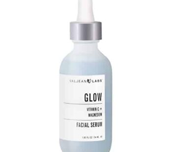 Valjean Labs Facial Serum, Glow | Vitamin C + Magnesium | Helps to Brighten and Clear Skin, Even Tone and Prevent Wrinkles | Paraben Free, Cruelty Free, Made in USA (1.83 oz)