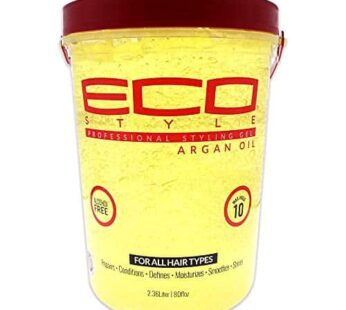 Eco Style Moroccan Argan Oil Styling Gel – Promotes Healthy Hair – Nourishes And Repairs Hair – Delivers Long Lasting Shine – Provides Maximum Hold and Helps Tame Frizz – Ideal For All Hair – 80 oz