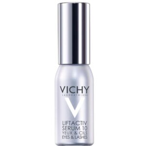 Vichy Anti-Wrinkle Serum for Eyes and Lashes, Hyaluronic Acid, 15 Mineral-Rich Vichy Volcanic Water, Fragrance-Free - Image 1