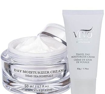 Vivo Per Lei Day Cream – Dead Sea Face Cream for Dull, Dry Skin – Moisturizing Day Cream with Shea Butter – Non Greasy Day Moisturizer – Hydrating Face Cream for Women – 3.4 Fl. Oz.