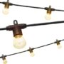 Enbrighten LED Bistro Outdoor String Lights, 24ft, 12 Shatter Resistant Lifetime Bulbs, 2200K Warm White, Weather Resistant, Indoor/Outdoor, Commercial Grade, Perfect for Backyard, Porch, Patio, 38356