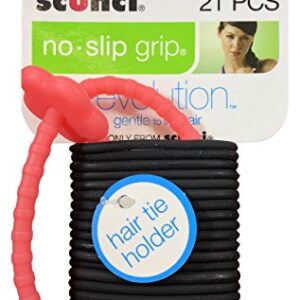 Scunci No-Slip Grip Gel Evolution Ponytailers with Holder,21-Pieces per pack,1-Pack - Image 2