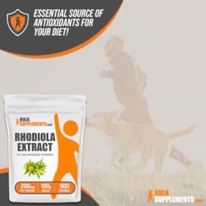 BulkSupplements.com Rhodiola Extract Powder - 3% Salidrosides, Rhodiola Crenualata Extract - Herbal Supplement, Gluten Free, 200mg per Serving, 100g (3.5 oz) (Pack of 1) - Image 4