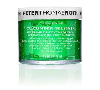 Peter Thomas Roth | Cucumber Gel Mask | Extreme De-Tox Hydrator, Cooling and Hydrating Facial Mask, Helps Soothe the Look of Dry and Irritated Skin, 5 fl oz (Pack of 1)