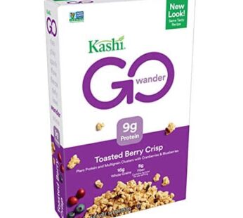 Kashi GO Toasted Berry Crisp Cereal – Vegan, Non-GMO Project Verified, Bulk Size 14 Oz Box (Pack of 4)