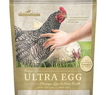 Omega Fields Chicken Supplement for Health and Plumage Egg Production (1 Pouch), 4.5 lb