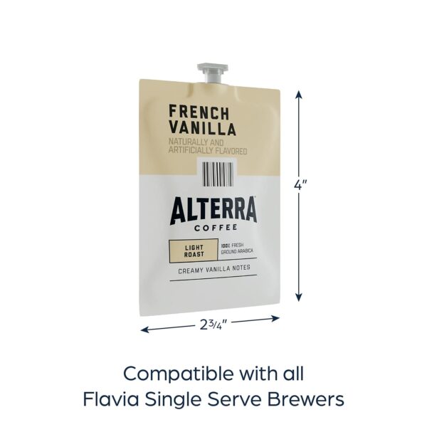 Alterra A183 Alterra Coffee Freshpacks, French Vanilla, 100/CT, Black - Image 2