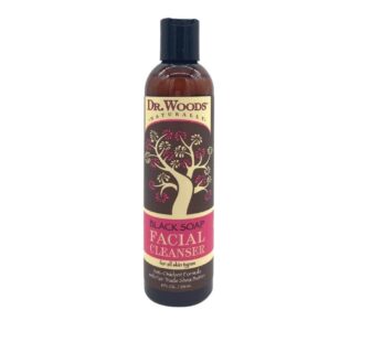Dr. Woods Shea Vision Black Soap Liquid Facial Cleanser with Organic Shea Butter, 8 Ounce