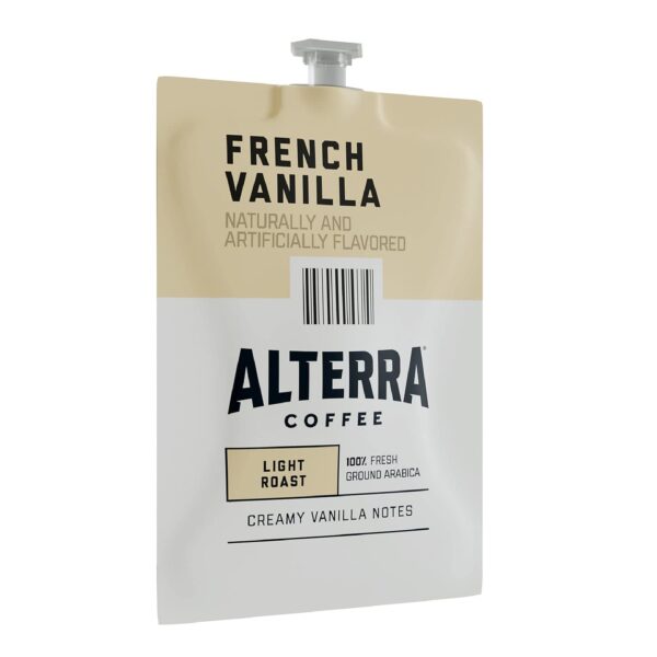 Alterra A183 Alterra Coffee Freshpacks, French Vanilla, 100/CT, Black - Image 8