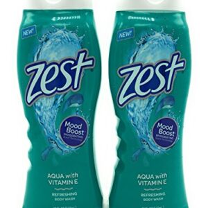 Zest Body Wash, Aqua, 18 Ounce, 2 Pack - Image 1