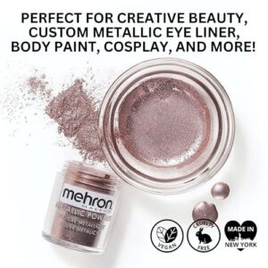 Mehron Makeup Metallic Powder (.17 oz) with Mixing Liquid (1 oz) (LAVENDER) - Image 3