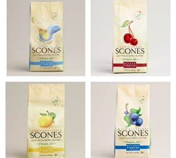 Sticky Fingers Scone Mix Variety Pack of 4 (Original, Wild Blueberry, Tart Cherry, and Lemon Poppy Seed) 15 Oz. Each