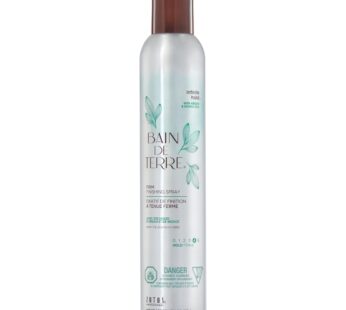 Bain de Terre Infinite Hold Firm Finishing Spray, Lasting Control & Shine, Heat & Humidity Protection with Argan & Monoi Oils, Paraben-Free, Color-Safe, Vegan, 9.1 Fl Oz