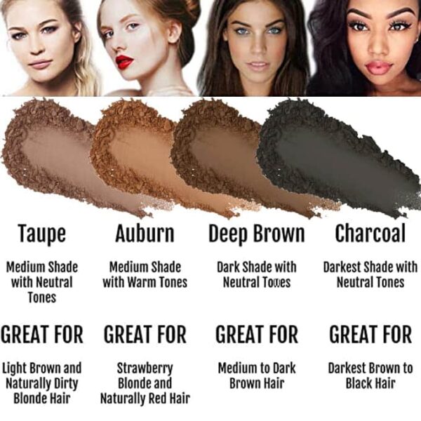 BaeBlu Eyebrow Powder, Organic Vegan 100% Natural, Fill-in Smudge Proof Brow Tint, Made in USA, Taupe - Image 3