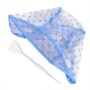 Colortrak 48 Disposable Caps with 4 Needles Kit for Tipping, Hair Color and Highlighting, Lined Cap with Neck Protector Minimizes Color Bleeding, Pull-Out Visor Protects Face - Blue