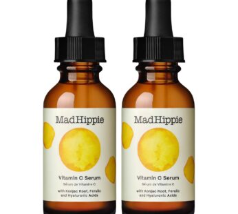 Mad Hippie Vitamin C Serum for Face with Hyaluronic Acid, Vitamin E & Ferulic Acid – Vitamin C Face Serum for Women/Men, Skin-Brightening Serum, 1.02 Fl Oz (Pack of 2)