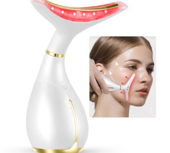 Ms.W Red Light Neck Face Massager,Portable Facial Massager for Skin Care,Electric Face Massage Kit with 45 ?5? Heat & 3 Massage Modes