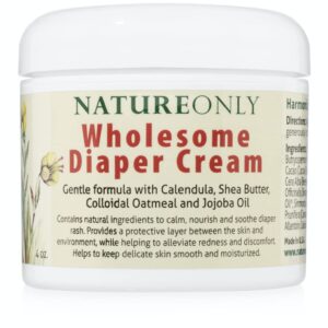 Nature Only Wholesome Diaper Cream. Calm, Nourish and Soothe Diaper Rash. Natural & Organic - 4 oz (Pack of 1) - Image 1