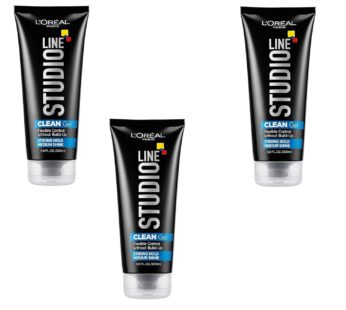 L’Oreal Paris Studio Line Strong Hold Clear Minded Clean Gel, 6.8 Fl Oz (Pack of 3)