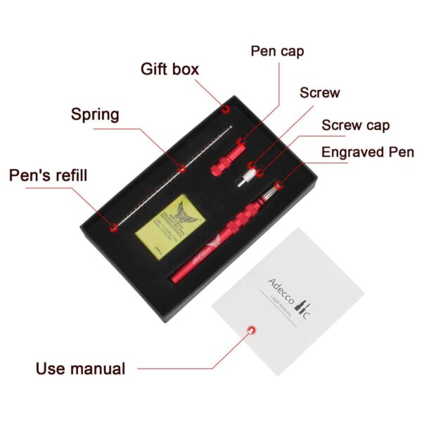 AHIER Hair Razor Pen, Hair Tattoo Trim Styling Face Eyebrow Shaping Device, Engraved Pen with 20 Blades, DIY Hair Styling Eyebrows Beards Razor Tool (pen with blade) - Image 5