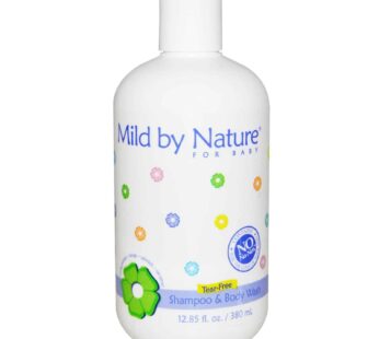 Tear-Free Baby Shampoo & Body Wash by Mild by Nature – for All Skin Types – with Soothing Evening Primrose Oil Plus Calendula Extract – Paraben & Sulfate Free – Peach Scent – 12.85 fl oz (380 ml)
