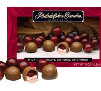 Philadelphia Candies Milk Chocolate Covered Cordial Cherries with Liquid Center Net Wt 1 lb