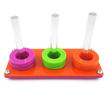 Honbay Parrot Puzzle Toy Bird Ring Toy Color Fencing Training Bird Educational Toy