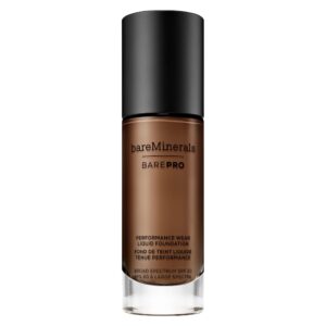 bareMinerals Barepro Performance Wear Liquid Foundation SPF 20, Breathable Makeup for Face, Full Coverage, 24HR Wear, Natural Matte Finish, Vegan (Cocoa 30) - Image 1