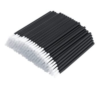 G2PLUS 100PCS Disposable Lip Brush Applicators, Black Lipstick Applicators, Disposable Nail Brushes, Lipstick Gloss Wands for Makeup, PYO Cookie Paint, Nail Art, Painting, Detail Brush (Black)