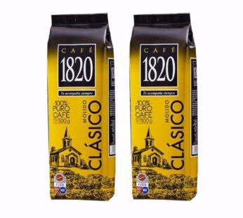 Cafe 1820 Ground ? Costa Rican Gourmet Coffee ? 17.5oz (Pack of 2)
