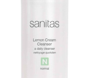Sanitas Skincare Lemon Cream Cleanser, Enriching Cleanser, Vitamin C, Vitamin E, Jojoba Oil, 5 Ounces
