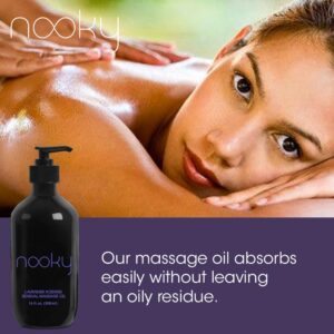 Nooky Lavender Massage Oil. with Essential and Jojoba Oils for Therapeutic Massaging 16 Ounce. - Image 2