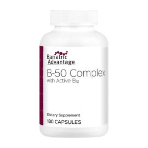 Bariatric Advantage B-50 Complex with Active B12, High Potency Supplement Containing All Essential B Vitamins with Choline, Inositol and PABA - 180 Count - Image 1