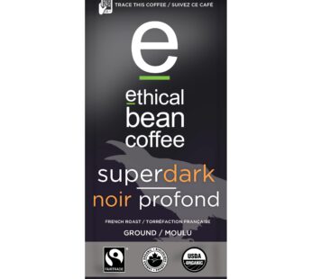 Ethical Bean Fairtrade Organic Coffee, Superdark French Roast, Ground Coffee