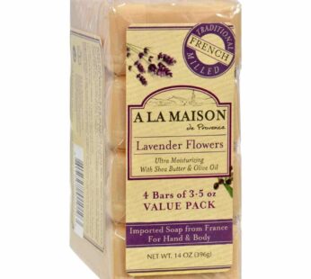 A La Maison 1015718 Bar Soap – Lavender Flower – Value 4 Pack