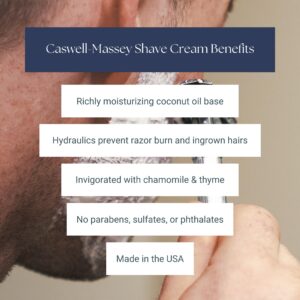 Caswell-Massey Heritage Almond Shave Cream, Natural Men?s Shaving Cream for Smooth Beard Shaving, Soothing for Sensitive Skin, USA Made, 8 Fl Oz - Image 2