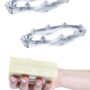 SoapStandle Bar Soap Gripper No Goo or Mess Soap Holder for Bath and Showers - Made from Post-Consumer Plastic, Handy, 2-Pack, Clear