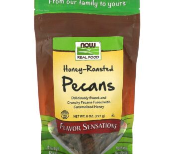 NOW Foods, Honey-Roasted Pecans, Flavor Sensations, Sweet and Crunchy Pecans Fused with Caramelized Honey, 8-Ounce (Packaging May Vary)