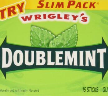 Wrigley – Doublemint, Slim, 15 stick pack, 10 count